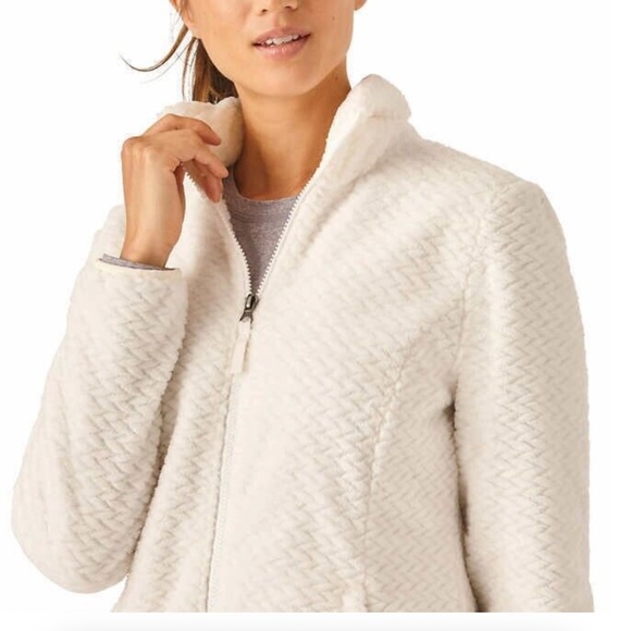 NWT Free2B Women's Soft Braided Butter Pile Fleece Jacket Full Zip M - Picture 3 of 3